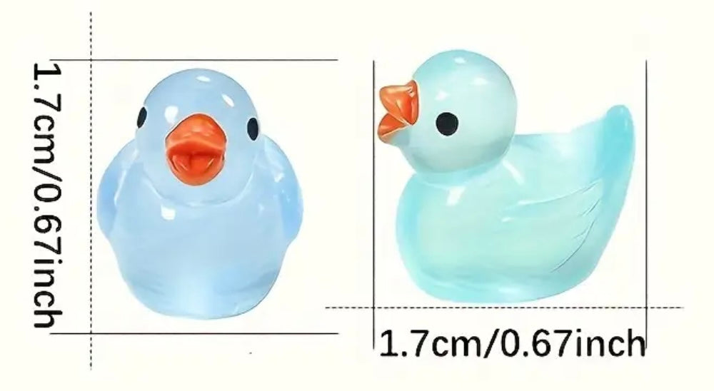 Mini Resin / 3D Print - Transparent Duck - Assorted Colors #106649