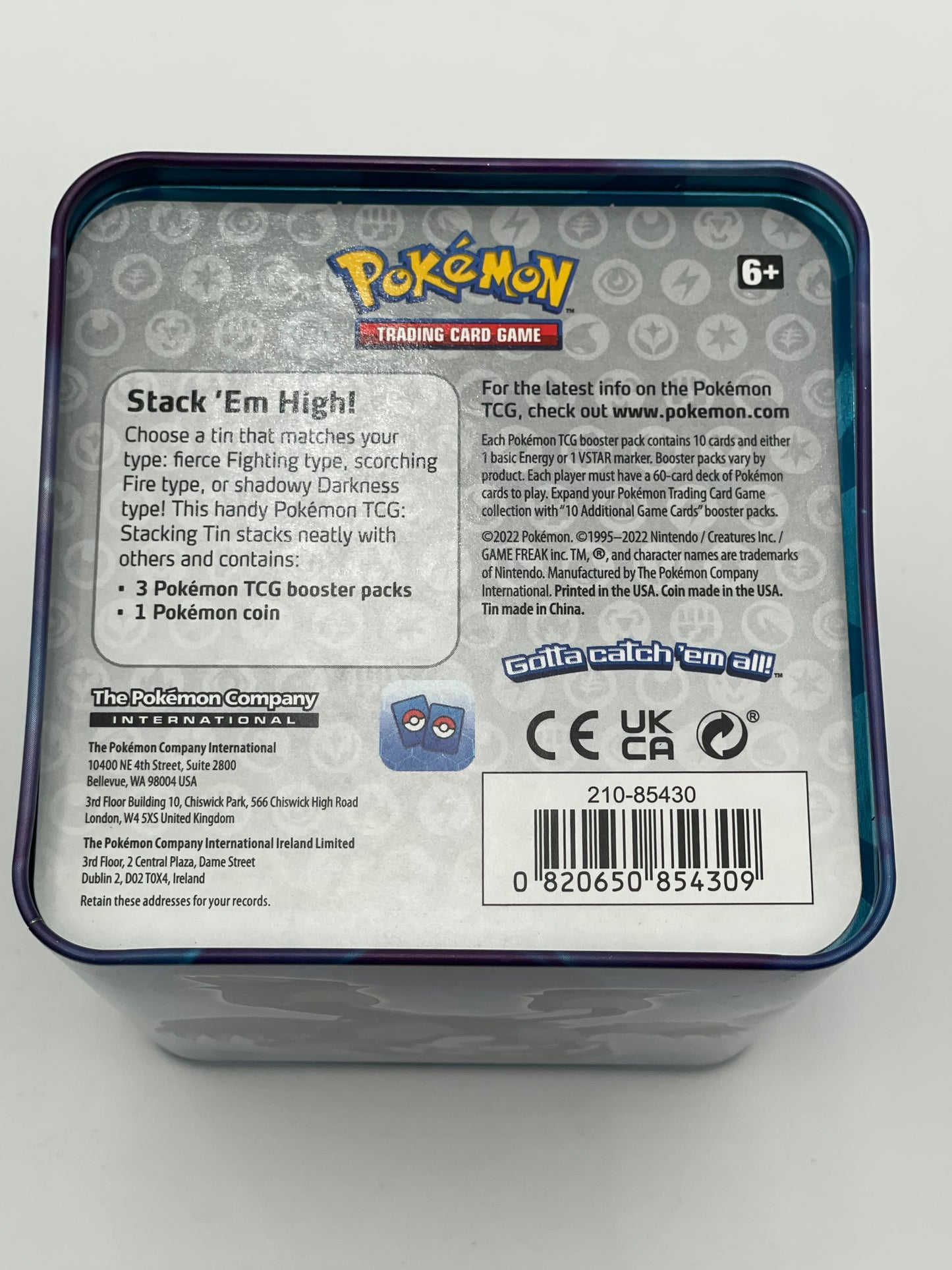 Pokémon - Empty Tin - Stack ‘em High Darkness 2022 #104155