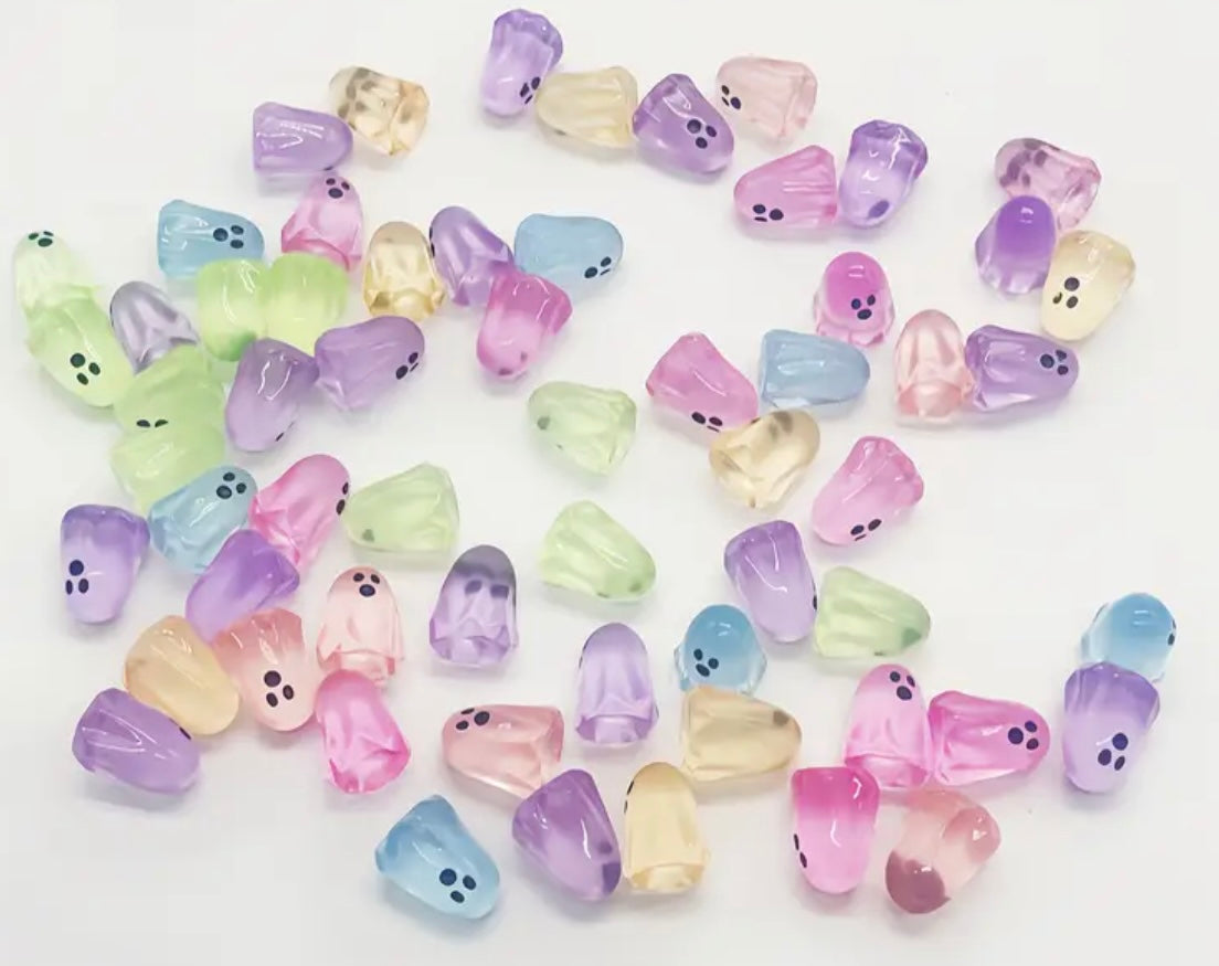 Mini Resin / 3D Print - Transparent Ghosts - Assorted Colors #107212