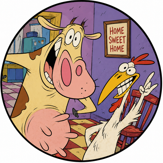 Button - 90s Theme - Cow & Chicken #107747