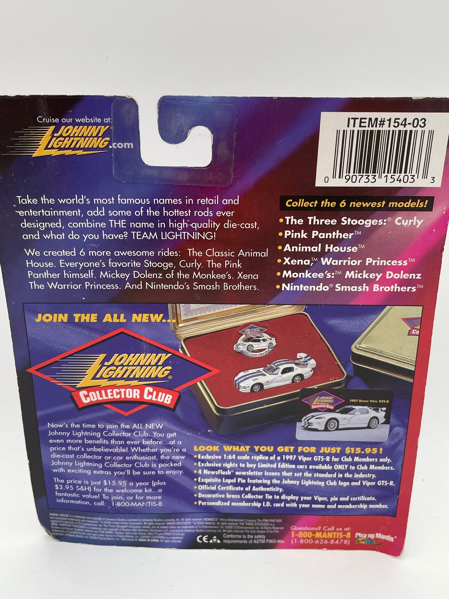 Johnny Lightning - Team Lightning - Pink Panther 2000 #102775