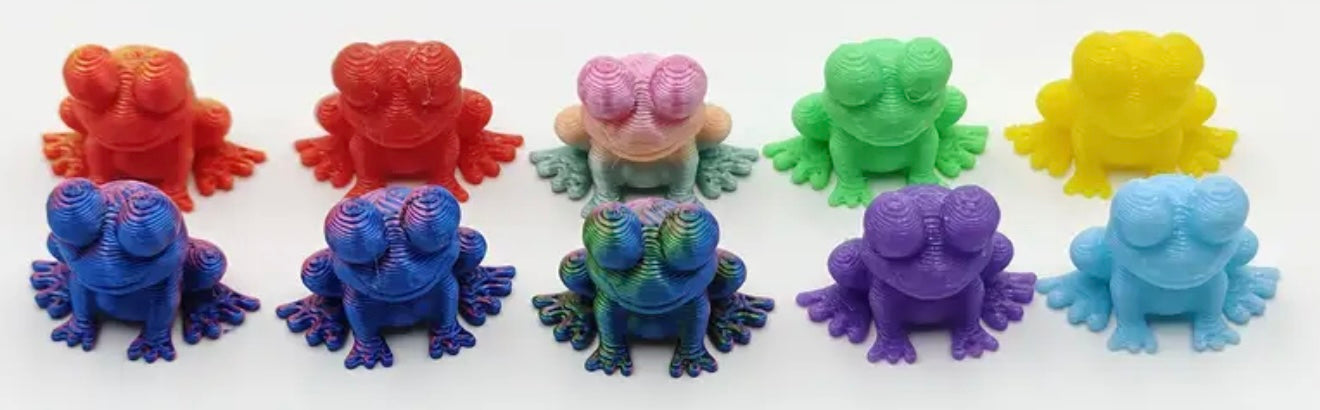 Mini Resin / 3D Print - Big Eyed Frogs - Assorted Colors #107190