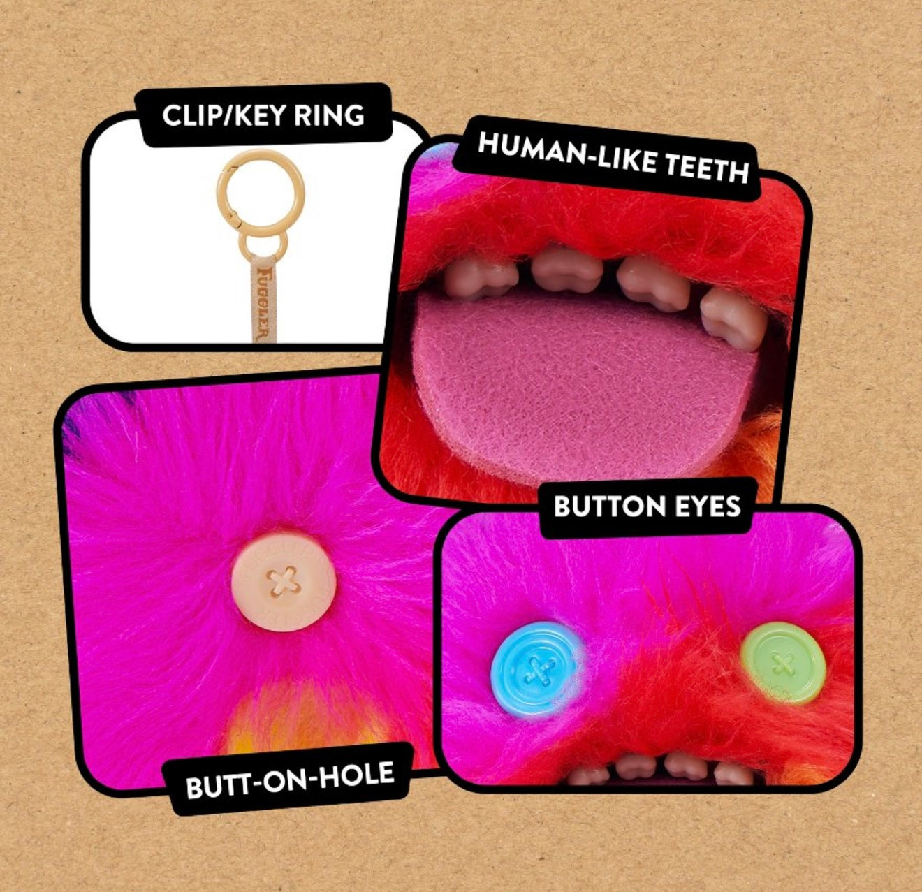 Fuggler - Keyring - Rainbow Fur Oogah Boogah 2025 #107426