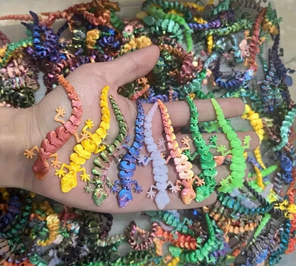 Small Resin / 3D Print - Articulated  - Geckos - Assorted Styles & Colors #107217