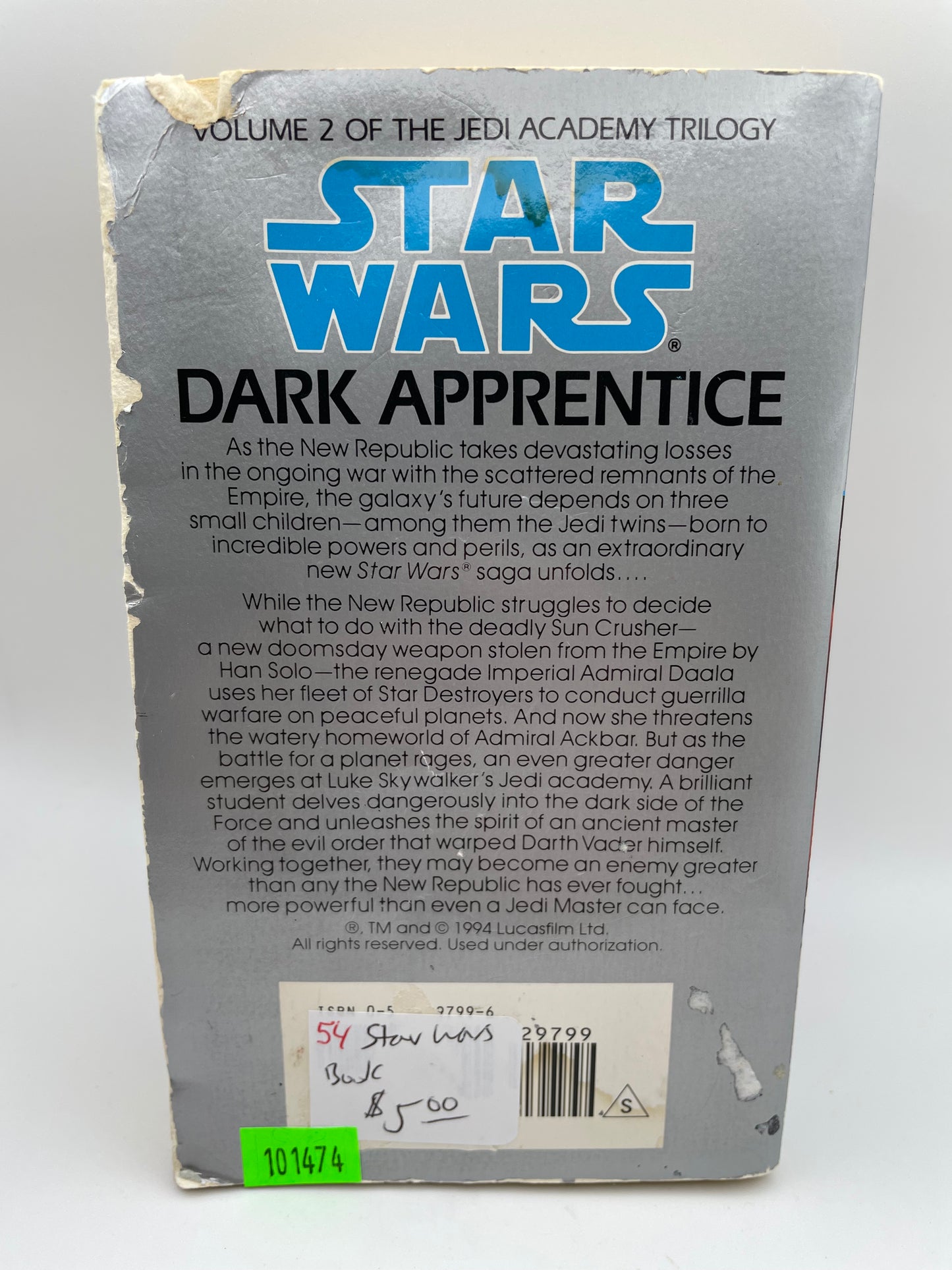Star Wars - Paperback - Dark Apprentice 1994 #101474