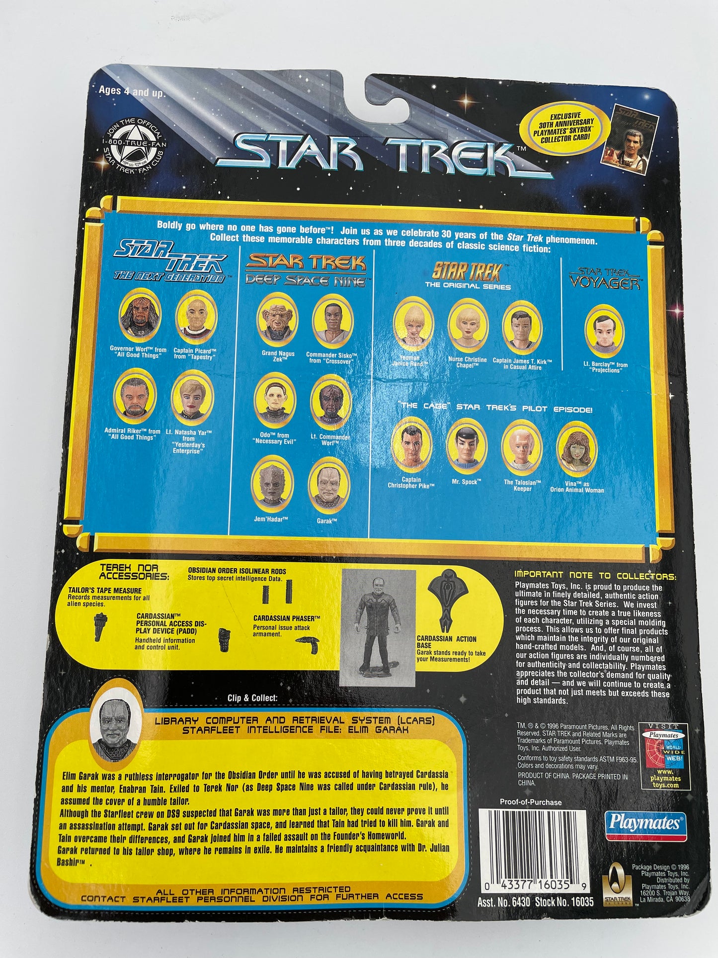 Star Trek - Elim Garak 1996 #100256