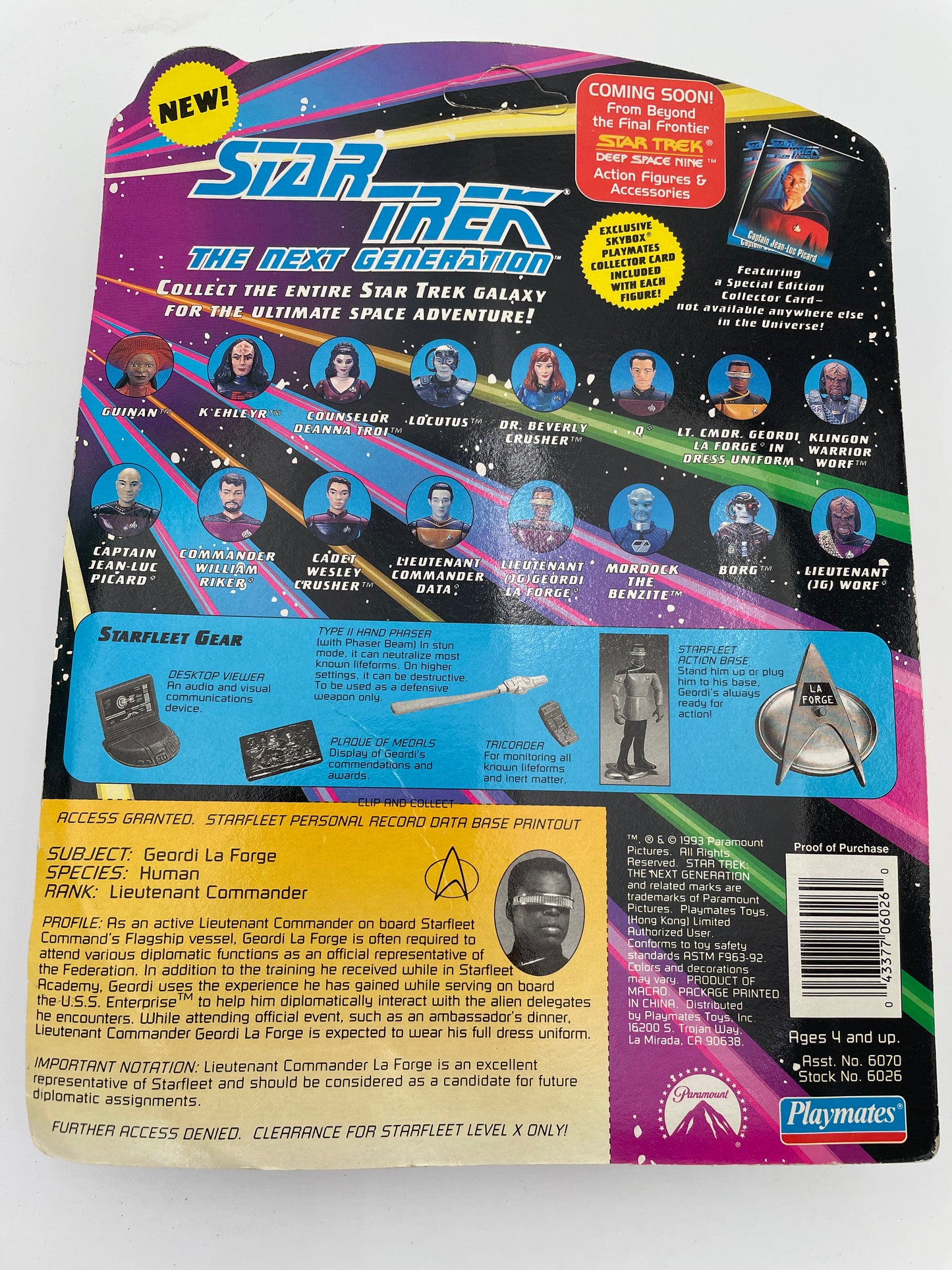 Star Trek Next Gen - Lt. Commander Geordi LaForge 1993 #100277