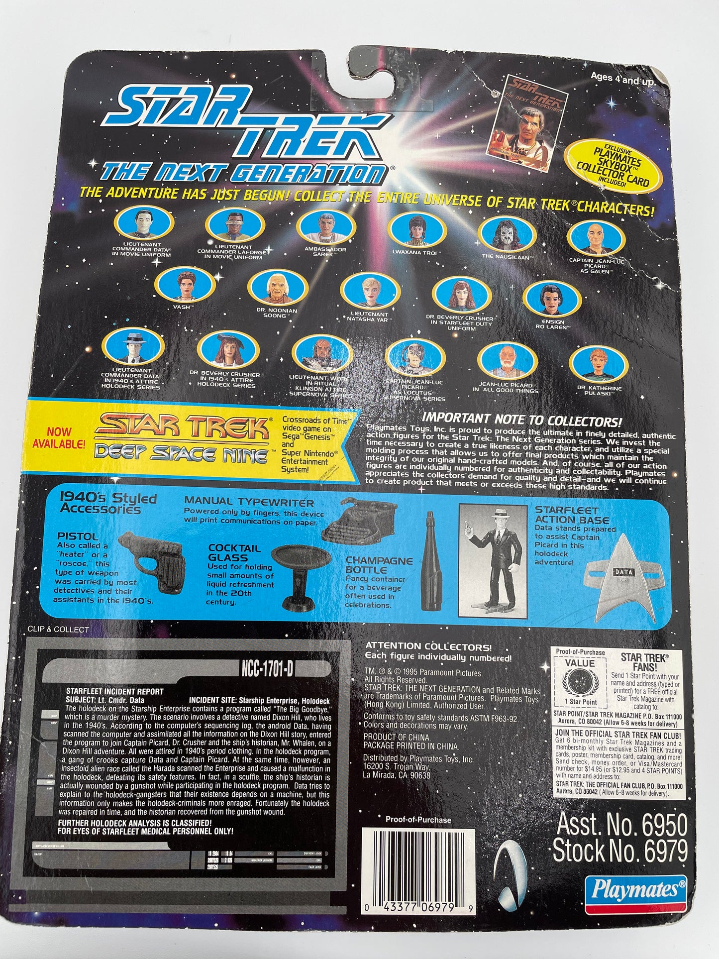 Star Trek Next Gen - Lt. Commander Data in 40’s attire 1995 #100261