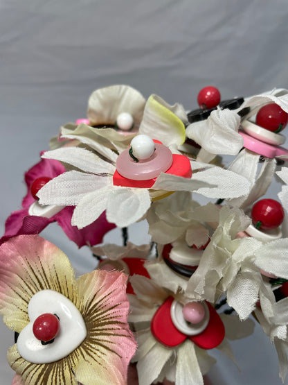 “Love” Heart Button Flower