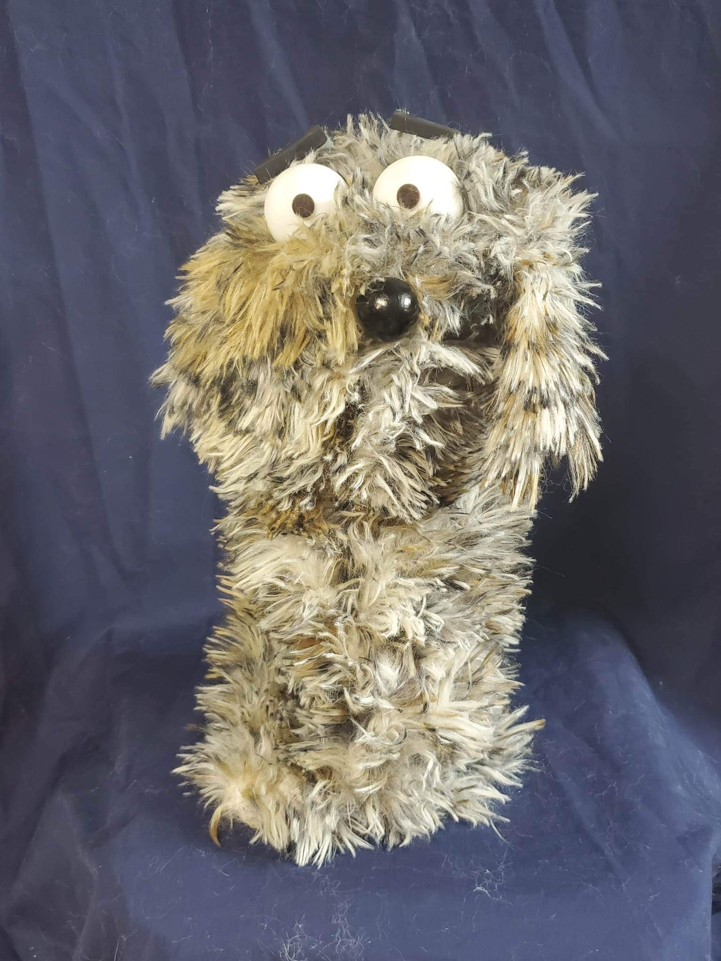 Furry Speckled Puppy Puppet