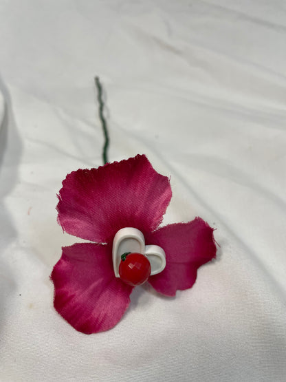 “Love” Heart Button Flower