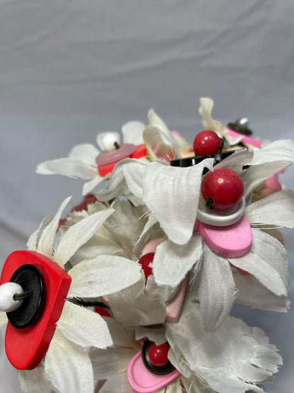 “Love” Heart Button Flower