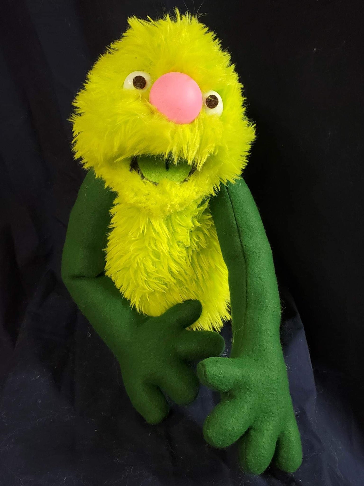Furry Lime Green Sleeve Puppet