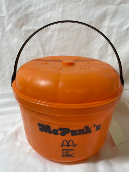 McDonalds Happy Meal Bucket - Halloween Pumpkin 1986 #100152